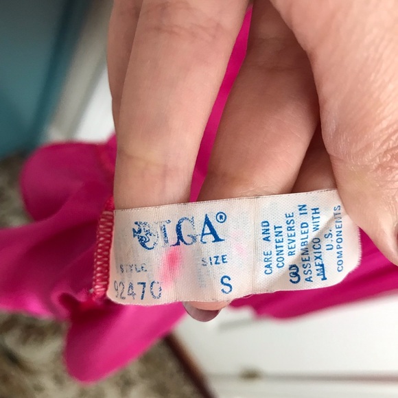 Gorgeous vintage rare Olga Nightgown Fuchsia hot pink style 92470 sz small S - Picture 4 of 7